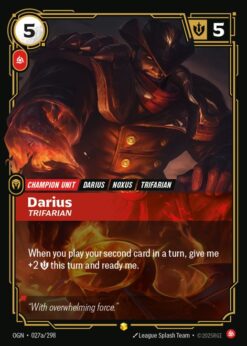 OGN-027a - Darius, Trifarian (alt) - Showcase - Foil