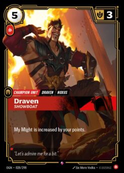 OGN-028 - Draven - Showboat - Rare - Foil