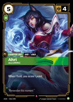 OGN-066 - Ahri - Alluring - Rare - Foil