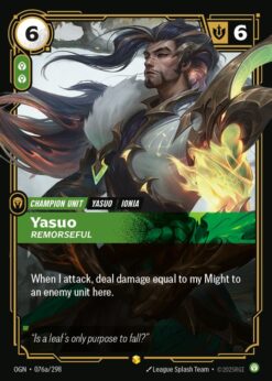 OGN-076a - Yasuo, Remorseful (alt) - Showcase - Foil