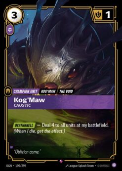 OGN-190 - Kog'Maw - Caustic - Rare - Foil