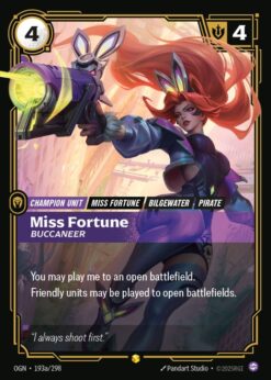 OGN-193a - Miss Fortune, Buccaneer (alt) - Showcase - Foil