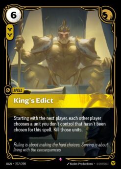 OGN-237 - King's Edict - Rare - Foil