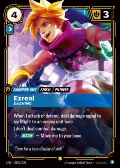 SFD-082a - Ezreal - Dashing (Alternate Art) - Showcase - Foil