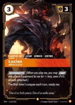 SFD-113a - Lucian - Merciless (Alternate Art) - Showcase - Foil