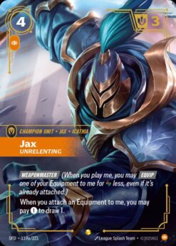 SFD-119a - Jax - Unrelenting (Alternate Art) - Showcase - Foil