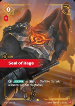 SFD-222 - Seal of Rage (Overnumbered) - Showcase - Foil